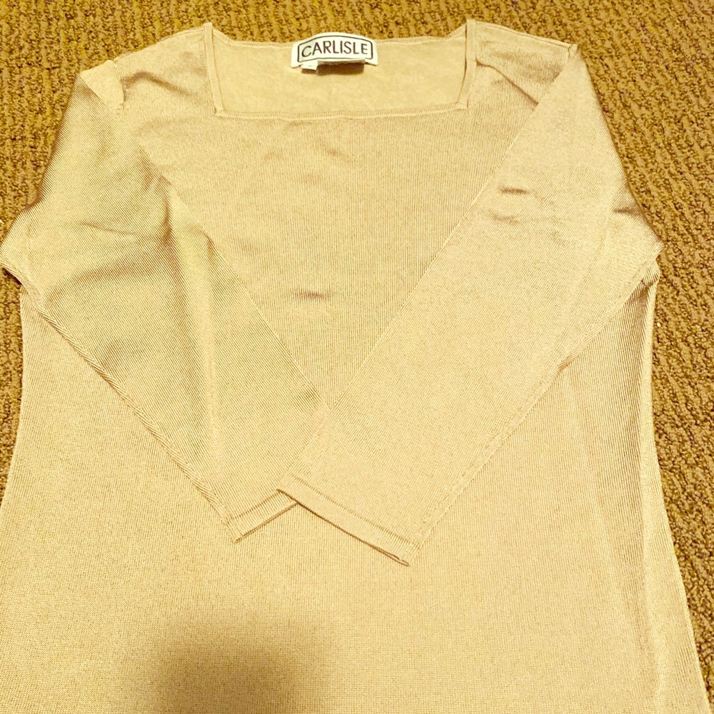 Carlisle Beautiful tan top with sheen